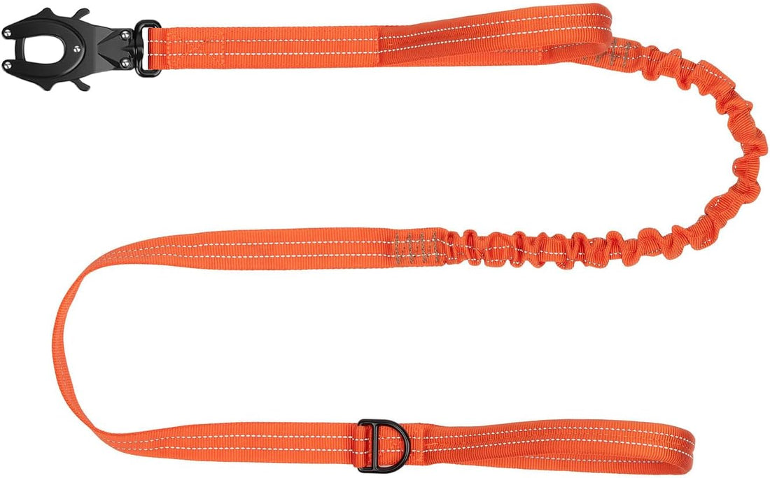 ICEFANG Tactical Dog Leash with Quick-Release Metal Clasp,Bungee-Dog