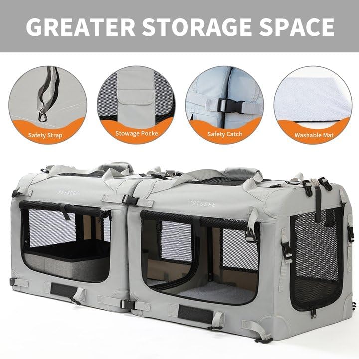 Extra Large Soft-Sided Cat Carrier for Two Cats