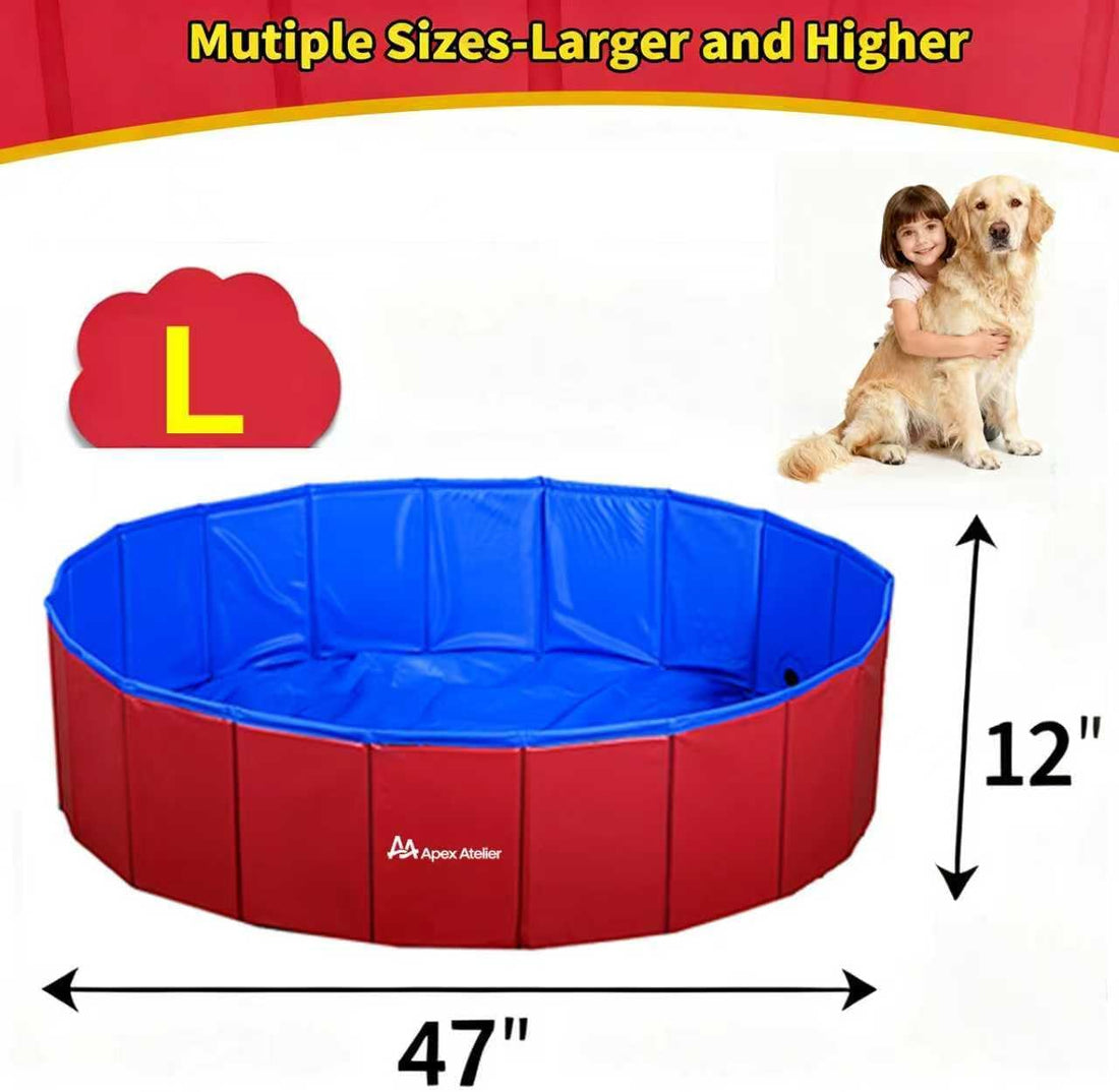 Foldable Dog Pool, Collapsible Dog Swimming Pool 32''