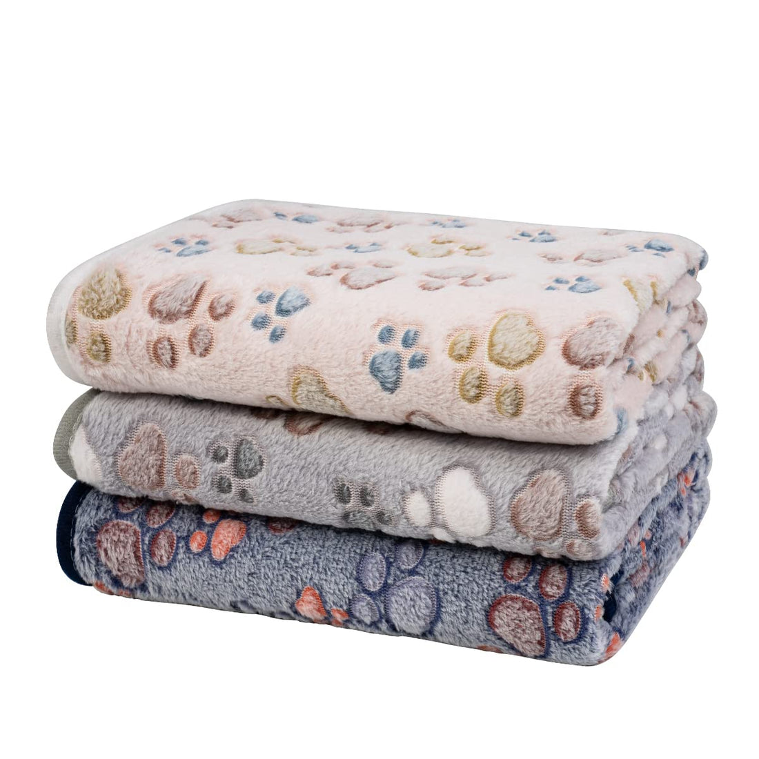 Dono 1 Pack 3 Dog Blankets, Soft Fluffy Fleece Pet Blanket Warm Sleep