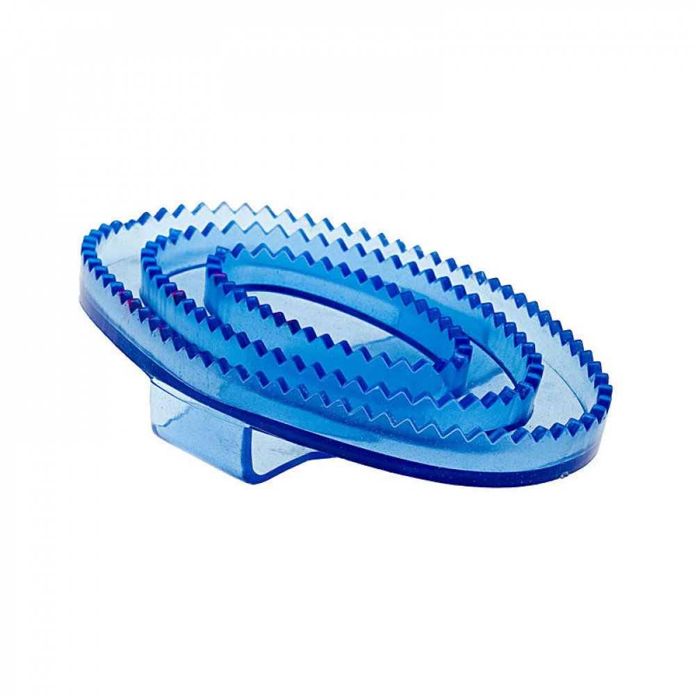 Horze Flexible Rubber Curry Comb - Small - Blue