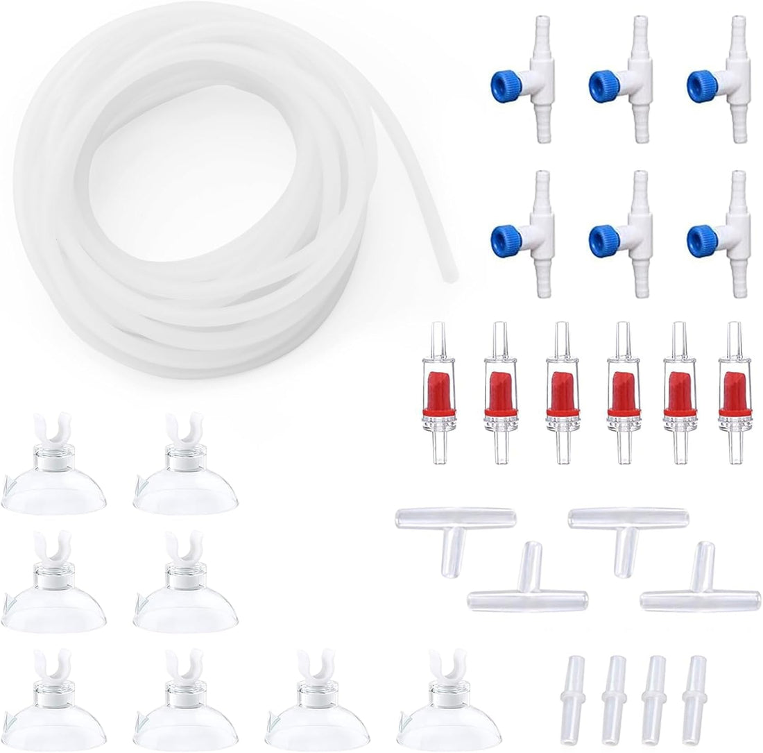 25ft Air Hose 3/16inch for Aquarium with Connector Accessories