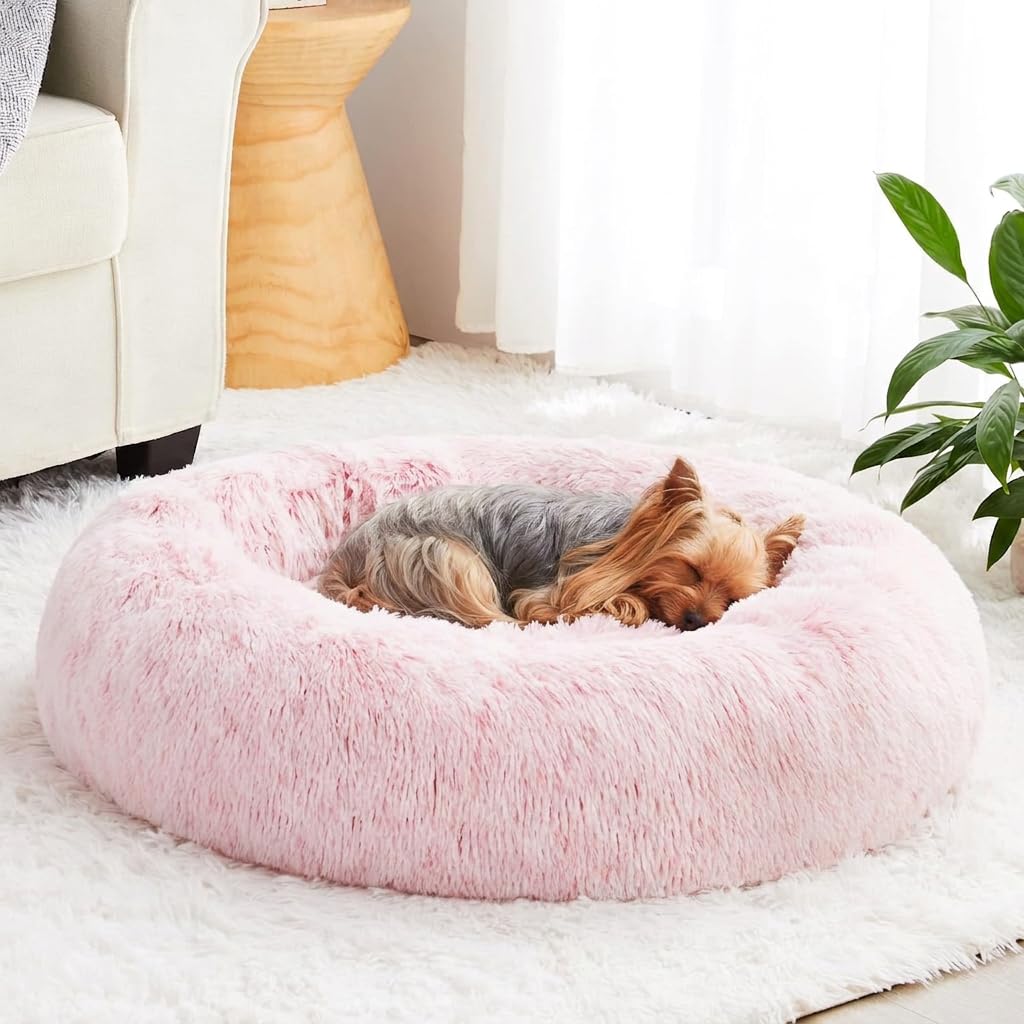 WNPETHOME Calming Dog Bed Cat Bed Donut