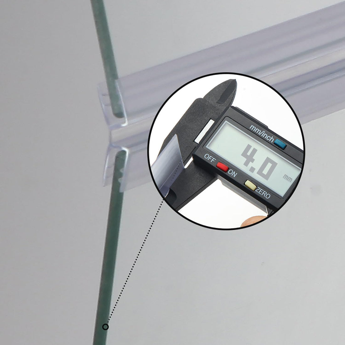 19.33x9.65in Clear Tempered Glass Canopy