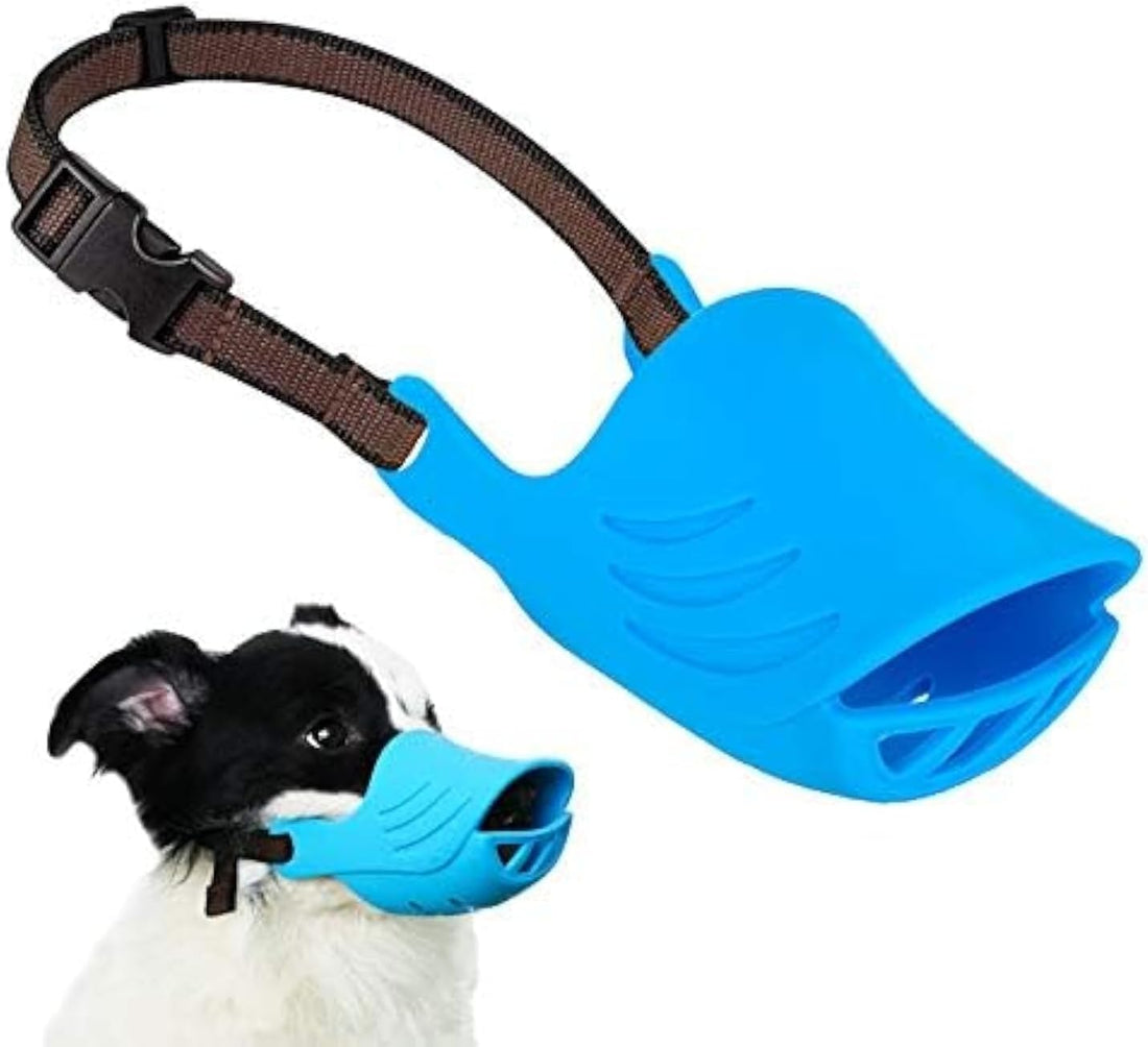LUCKYPAW Soft Duck Silicone Dog Muzzle for Small Medium Dogs Poodle