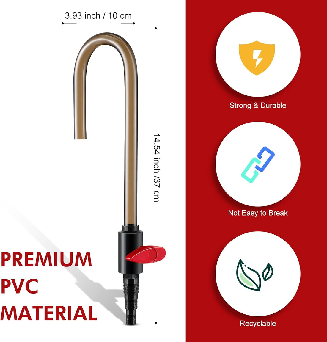 Dreyoo Aquarium Water Changer Hook with Flow Switch for 1/2 5/8 3/4