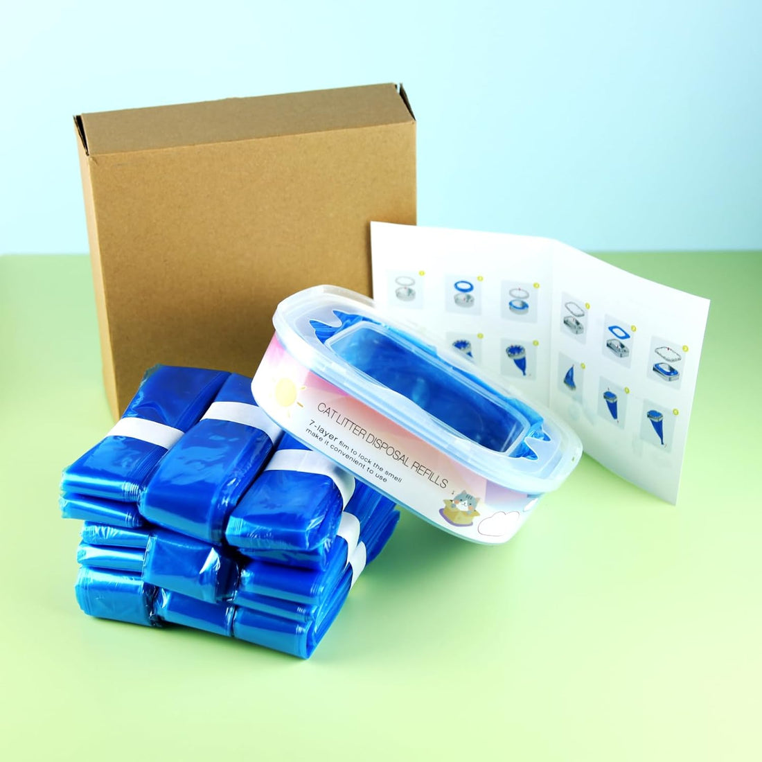 9 Pack Cat Litter Refills Bags Compatible with Your Genie Standard