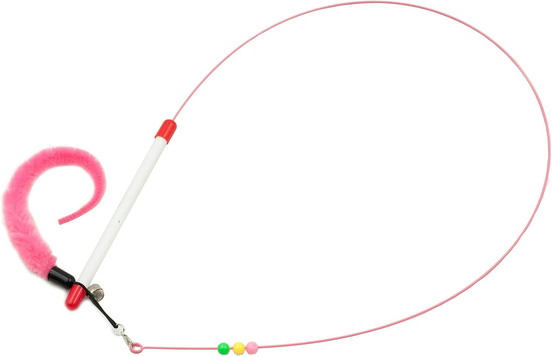 Fashion's Talk Feather Wire Wands Kitten Toys Worm Teaser Wand Cat