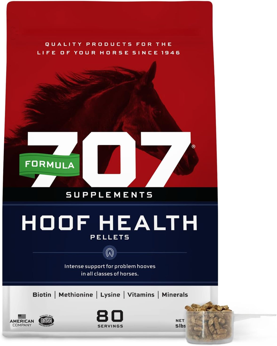 Formula 707 Hoof Health Equine Supplement 5 lb Bag - 80 Servings