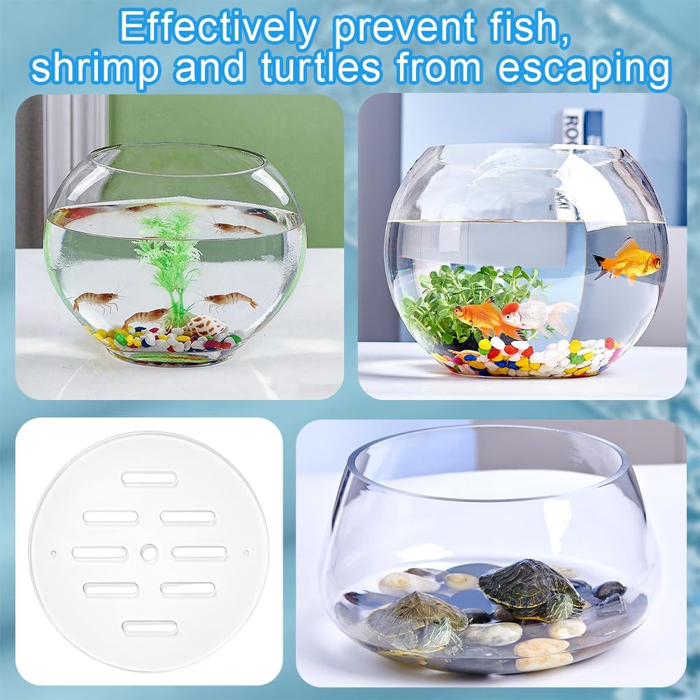 OLYCRAFT Acrylic Aquarium Anti-Jumping Lids Cover Round Acrylic Plate