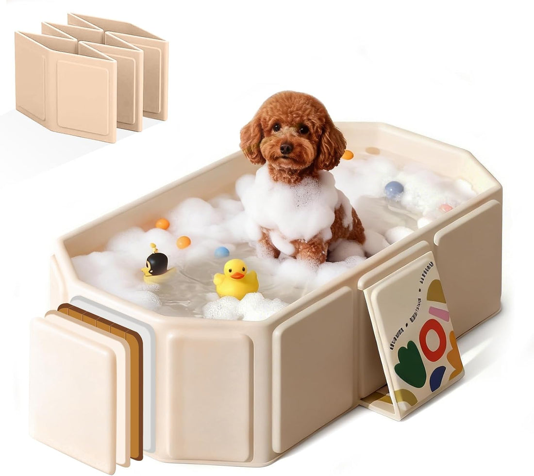 Foldable Dog Bathtub for Small to Medium Dogs & Cats