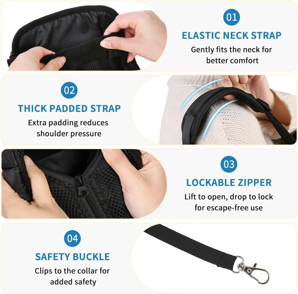Mosago Dog Backpack Carrier with Thick Padded Bottom Support