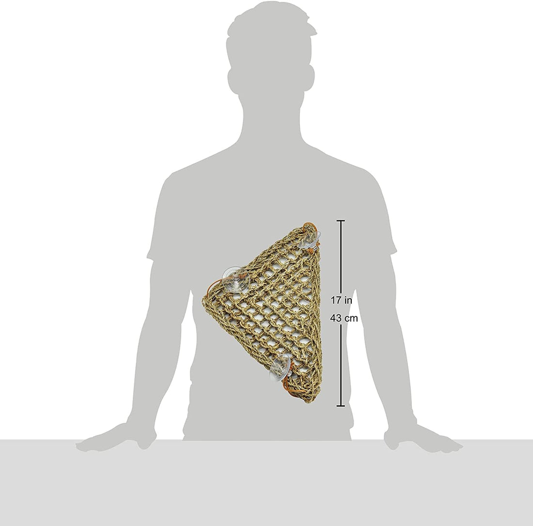 Niteangel Bearded Dragon Seagrass Hammock: Triangle 17'' x 12.5''