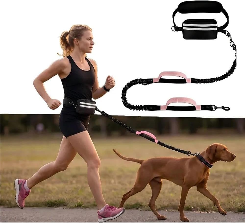 Waist Leash for Dog Walking - Adjustable Hands-Free
