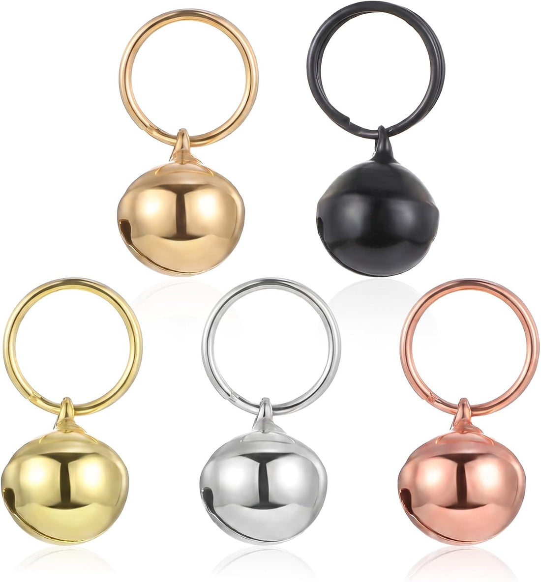 Small Dog Collar with Bell, 5PCS Dog Collar Bell, Five Colors per Pack