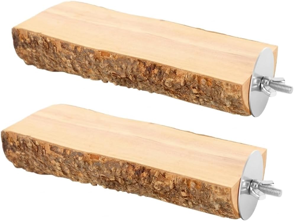 2PCS Large Flat Bird Perch Platform for Cage (6" x 3.15")