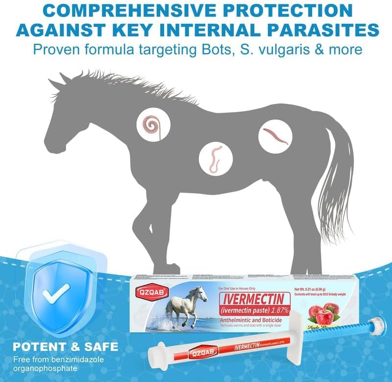 Ivermectin Horse Paste Dewormer , Horse Wormer Paste, Apple Flavor