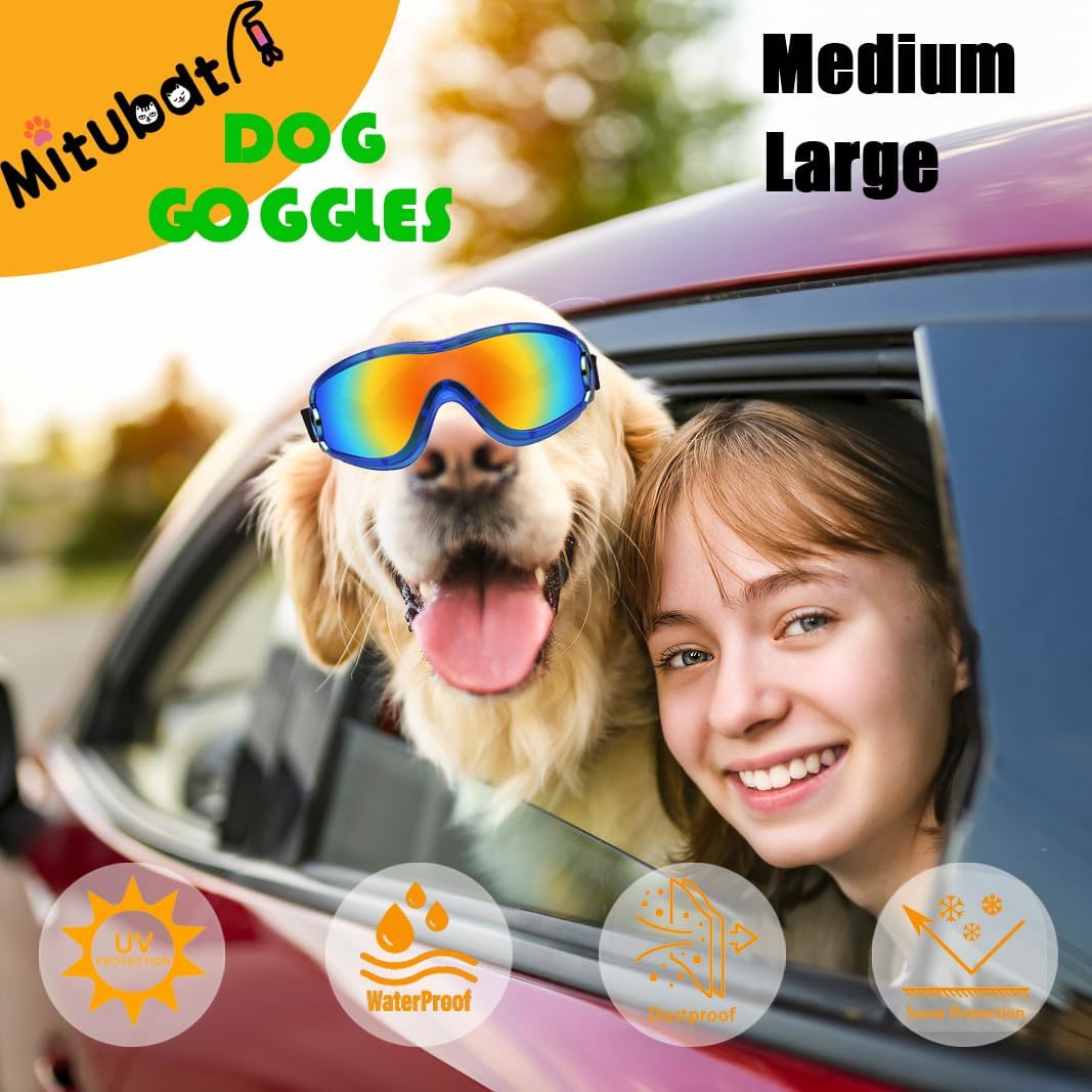 Dog Goggles Medium Large Dog Sunglasses Glasses Beach Motorcycle