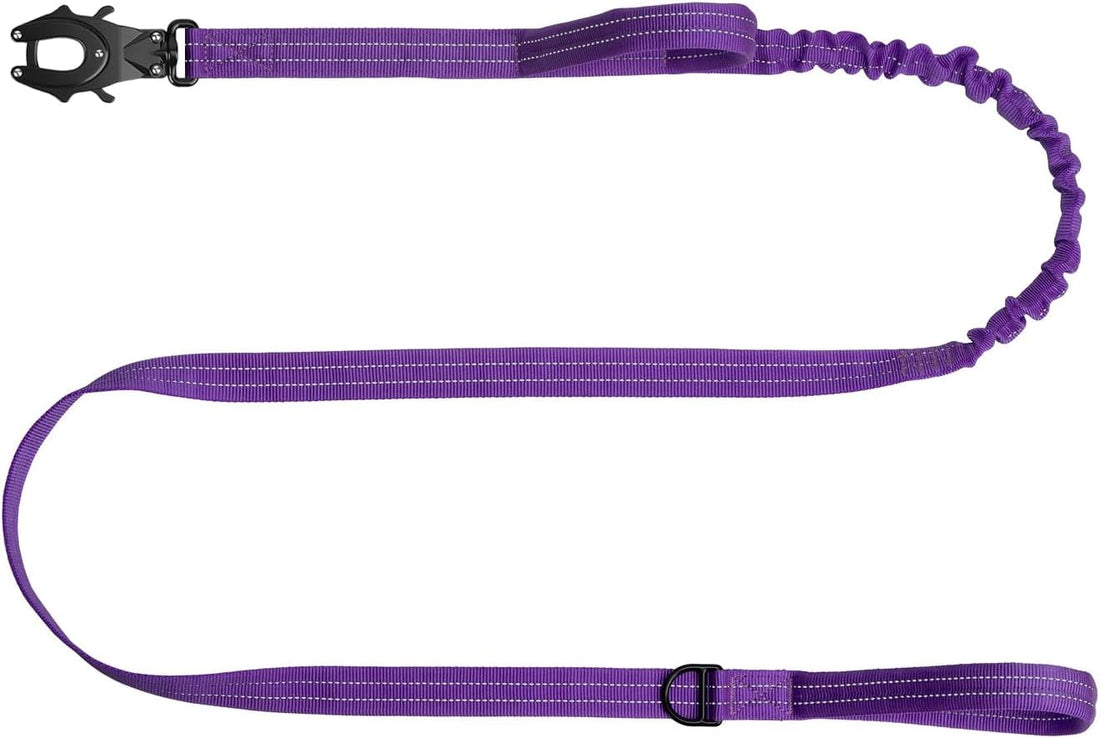 ICEFANG Tactical Dog Leash with Quick-Release Metal Clasp,Bungee-Dog