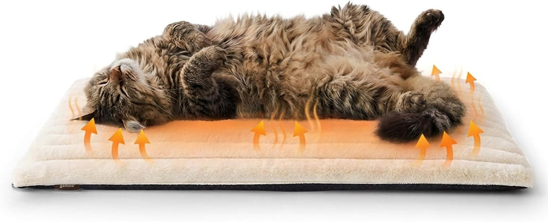 ZOMISIA Self Warming Cat Bed Mat, Thermal Heating Pad for Crate