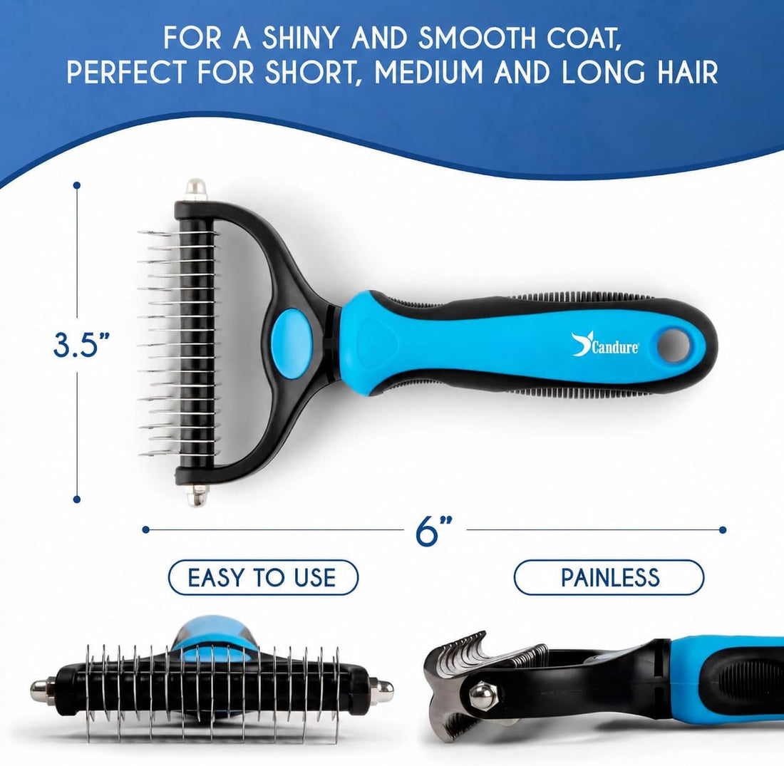 Candure Dog Brush for Shedding & Effective Hair Removal