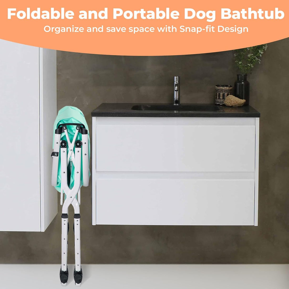 KITPLUS Portable Dog Bathtub