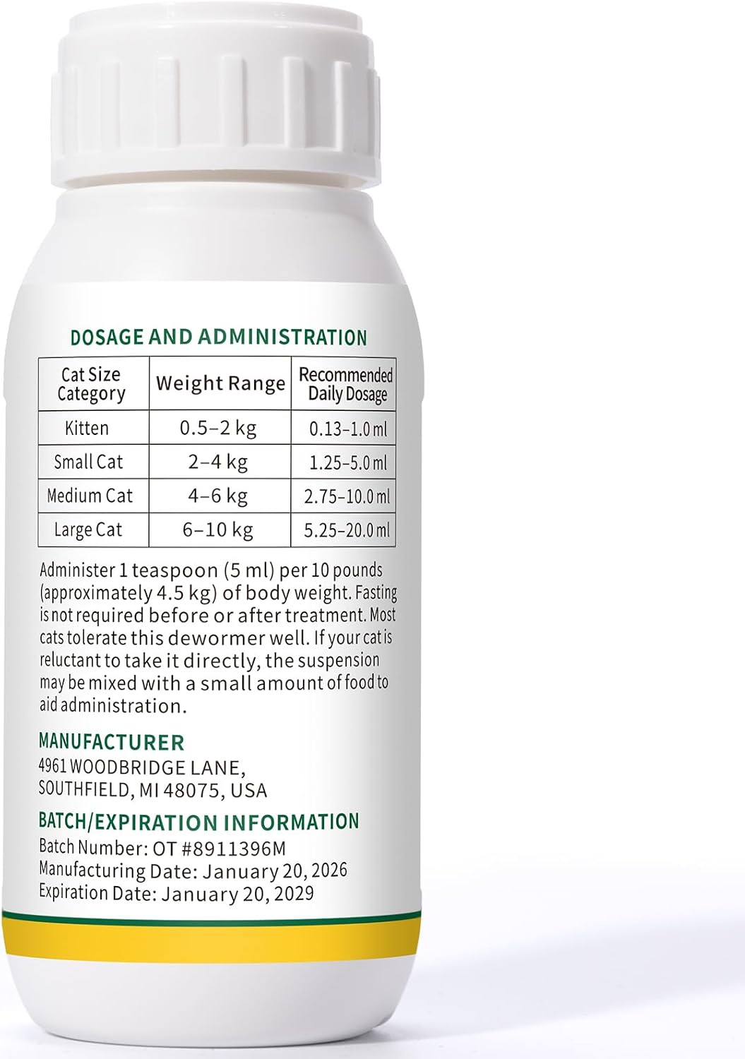 Euphea Pyrantel Pamoate Oral Suspension for Cats & Kittens