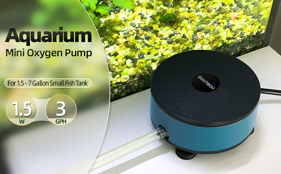 UPETTOOLS Mini USB Aquarium Air Pump, Quiet Fish Tank Oxygen Pump