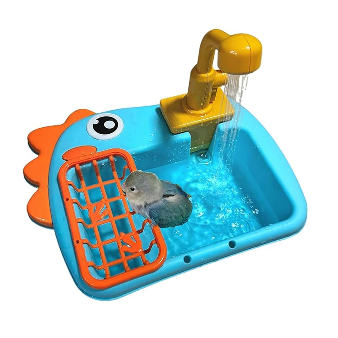 Hzampsun Automatic Bird Shower & Parrot Bath Fountain,Cage Mountable