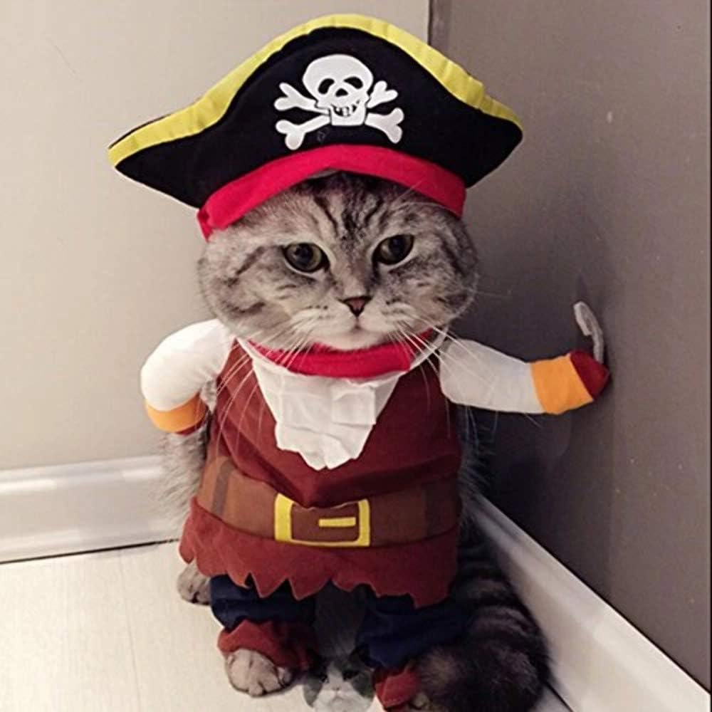 Idepet Funny Pet Clothes Pirate Dog Cat Costume Party Apparel