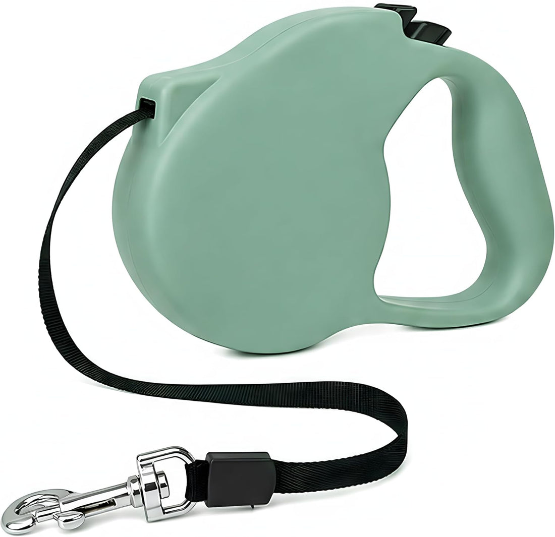 Pink Retractable Dog Leash,Strong Nylon Tape-One-Handed One Button