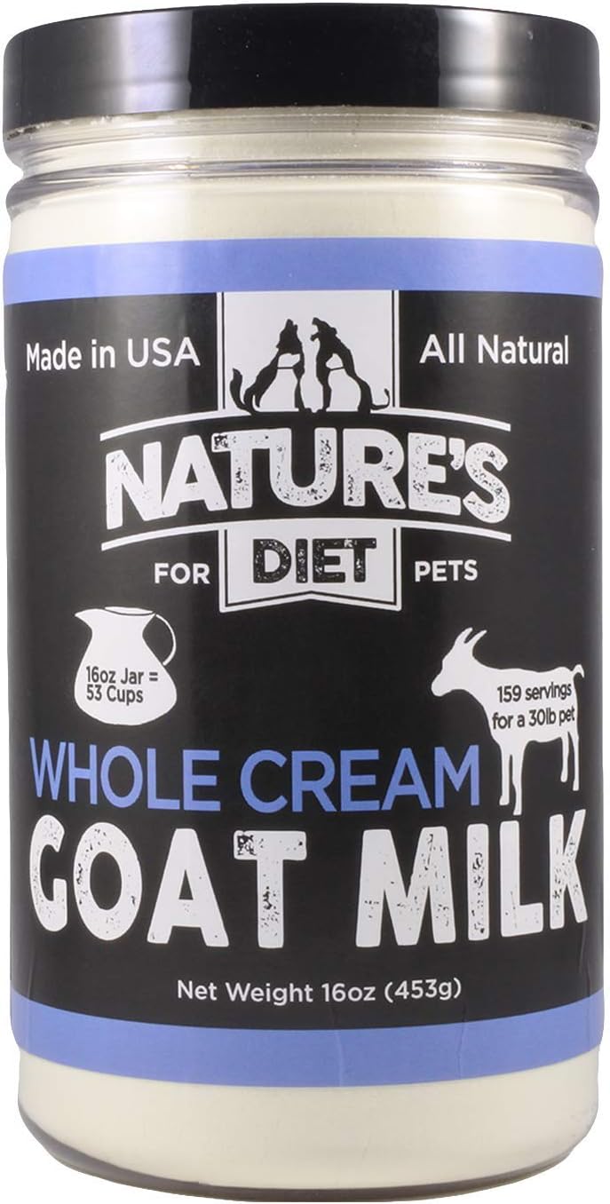 Nature's Diet Pet Dried Whole Cream Goat Milk for use as High Protein