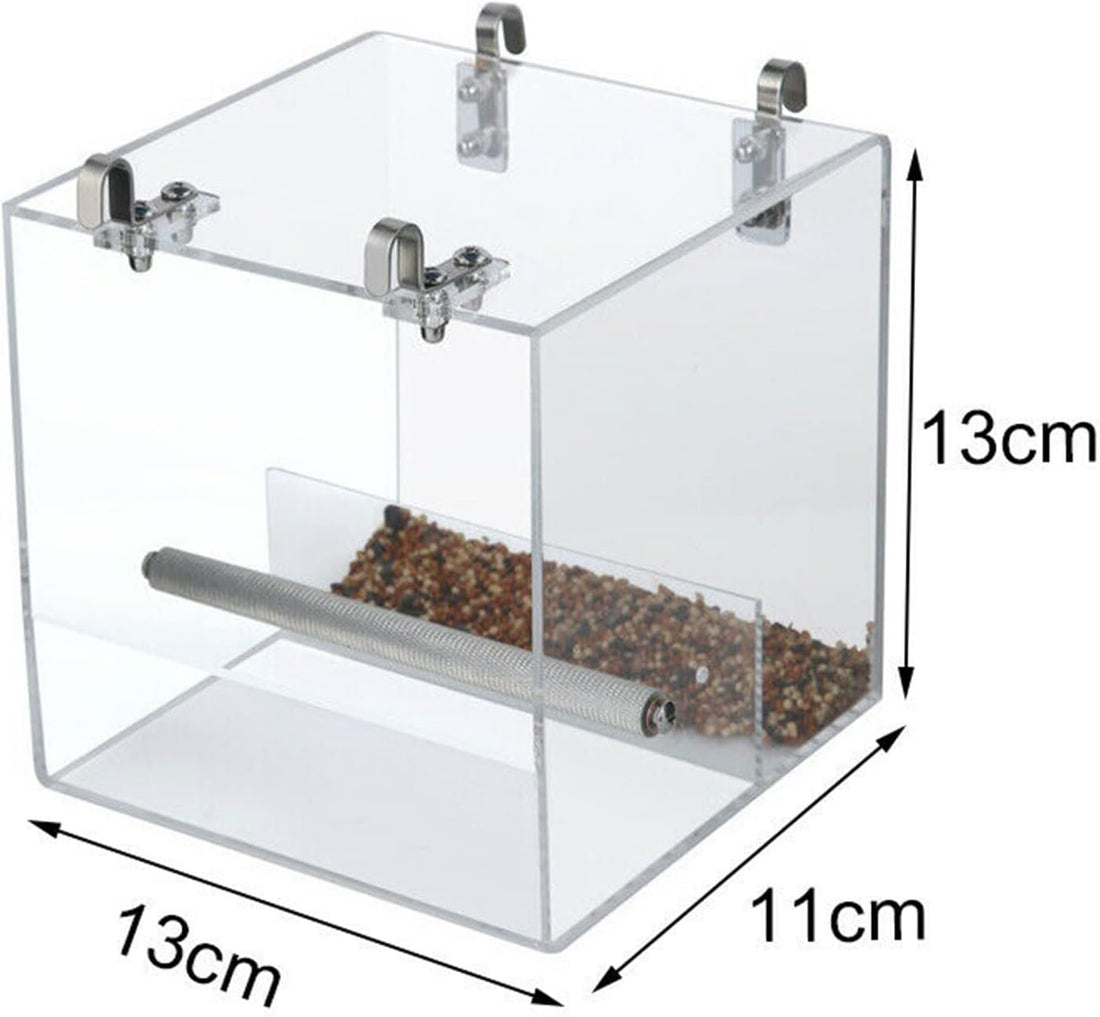 Automatic Bird Feeder No Mess Bird Cage Pet Feeder Seed Food