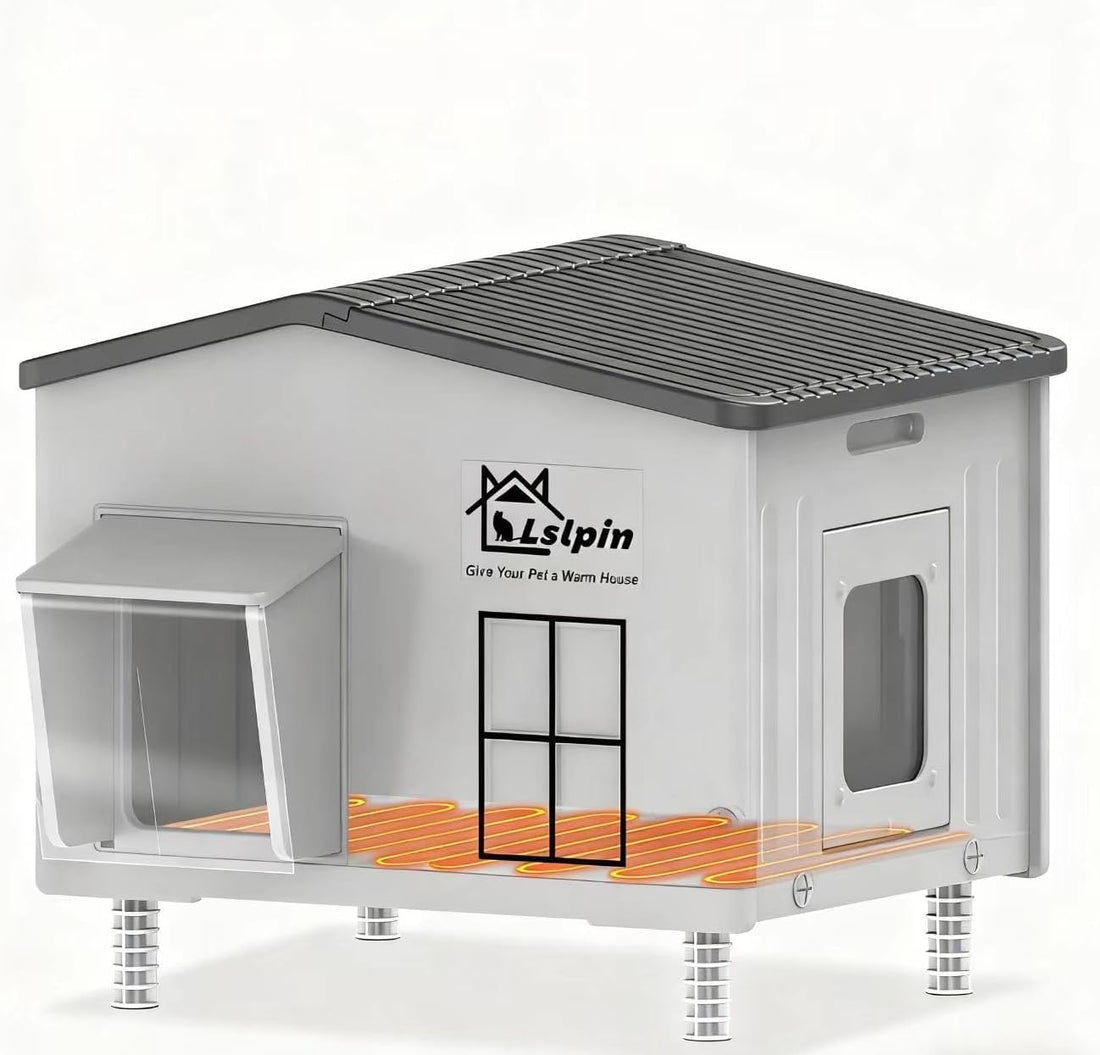 Large Heated Cat House for Outside Cats in Winter