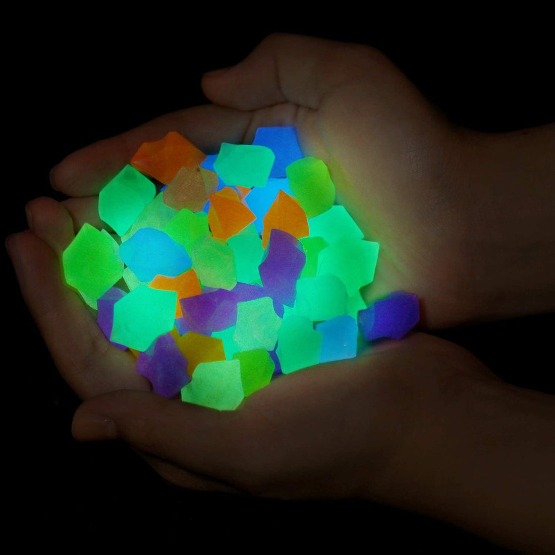 Oubest Fish Tank Decorations Rocks Little Glow in the Dark Aquarium