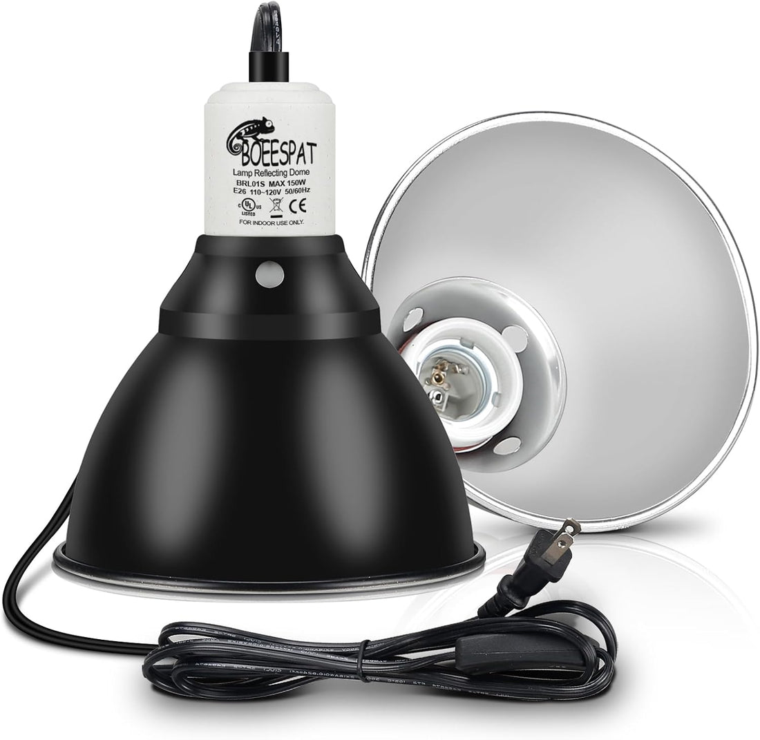 Reptile Lamp Bulb Fixture 5.5 Inch Deep Dome with Switch