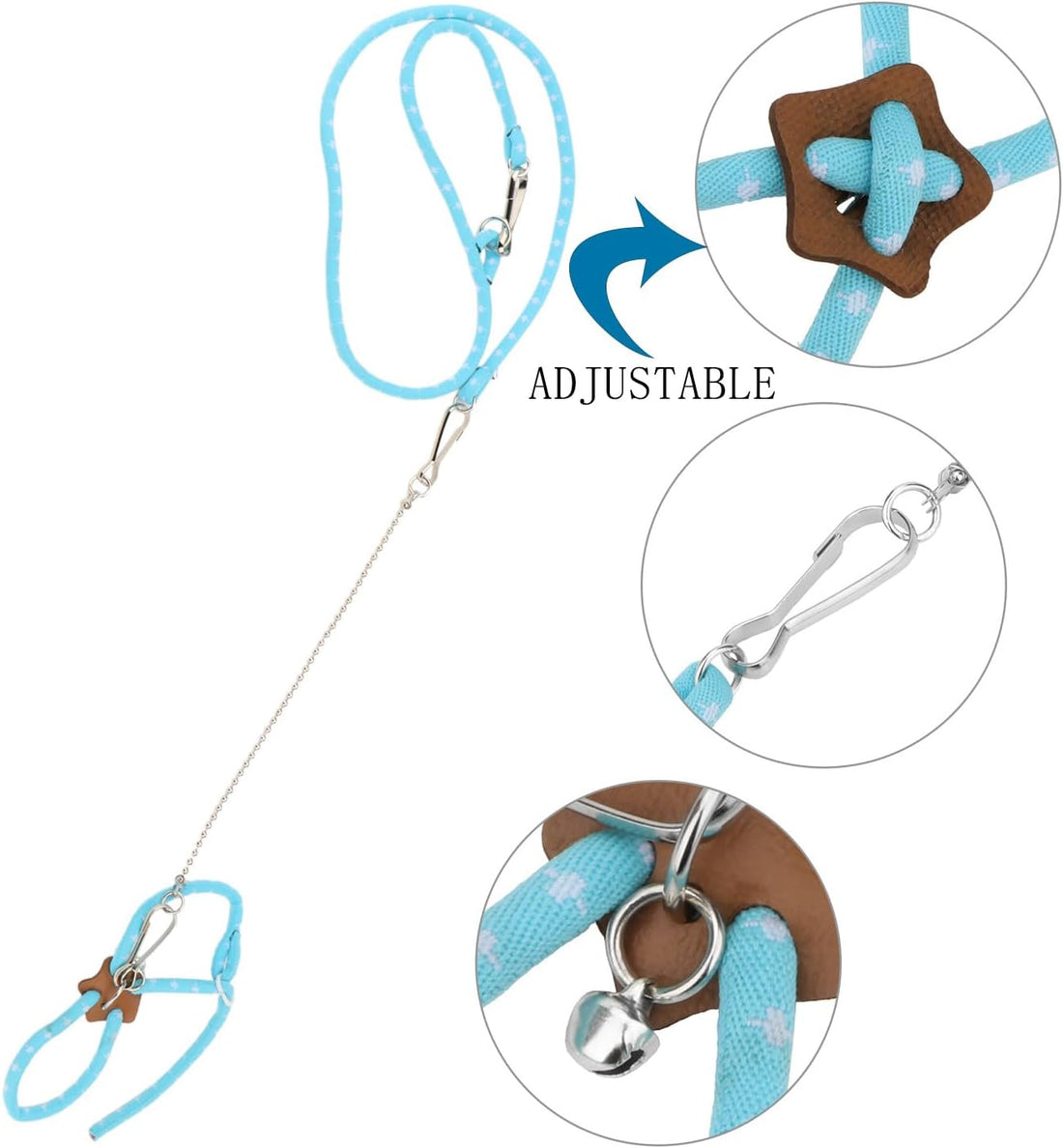 Hypeety Syrian Hamster Leash Harness Set Adjustable Training Lead