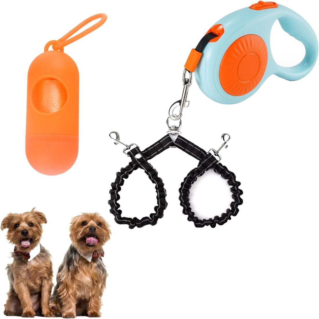 Double Dog Leash for Walking 2 Small Dogs