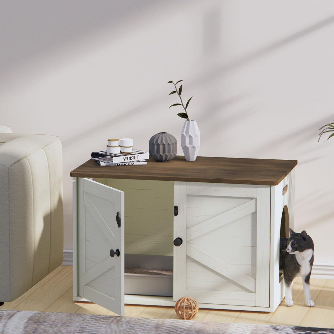 Timberer Cat Litter Box Enclosure