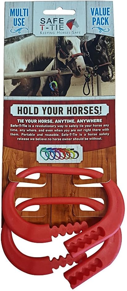 Quick Release Horse Trailer Tie 5 Breakaway Levels Black 2pc