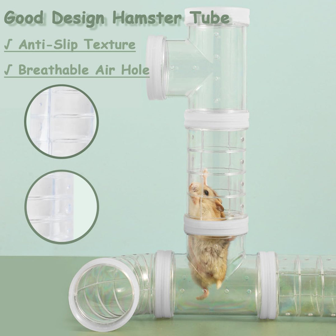 2 Hamster Tubes Kits, DIY Hamster Tunnel Adventure External Pipe