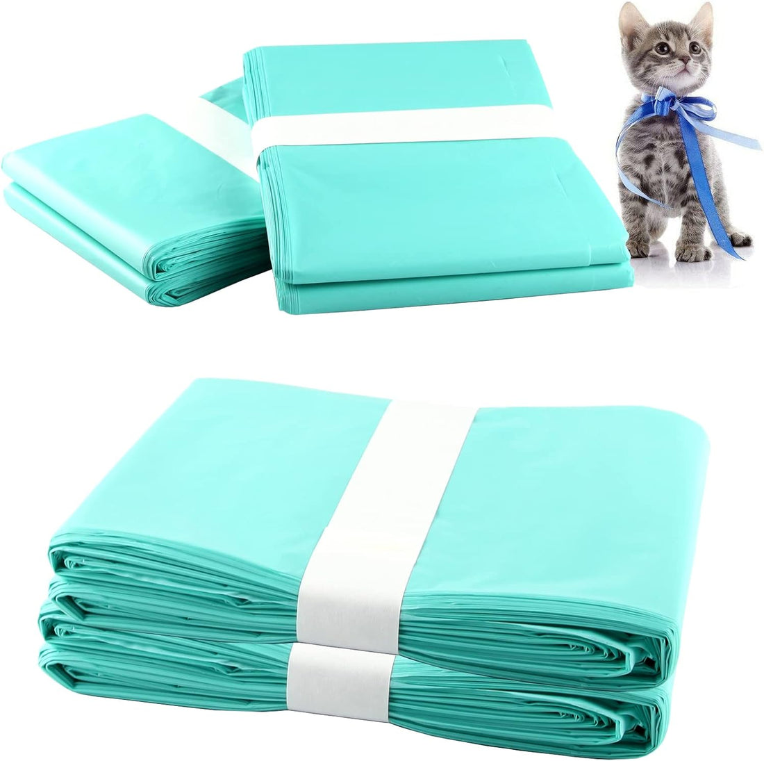 8 Pack Cat Litter Pail Liner Refills Bags Compatible with Litter