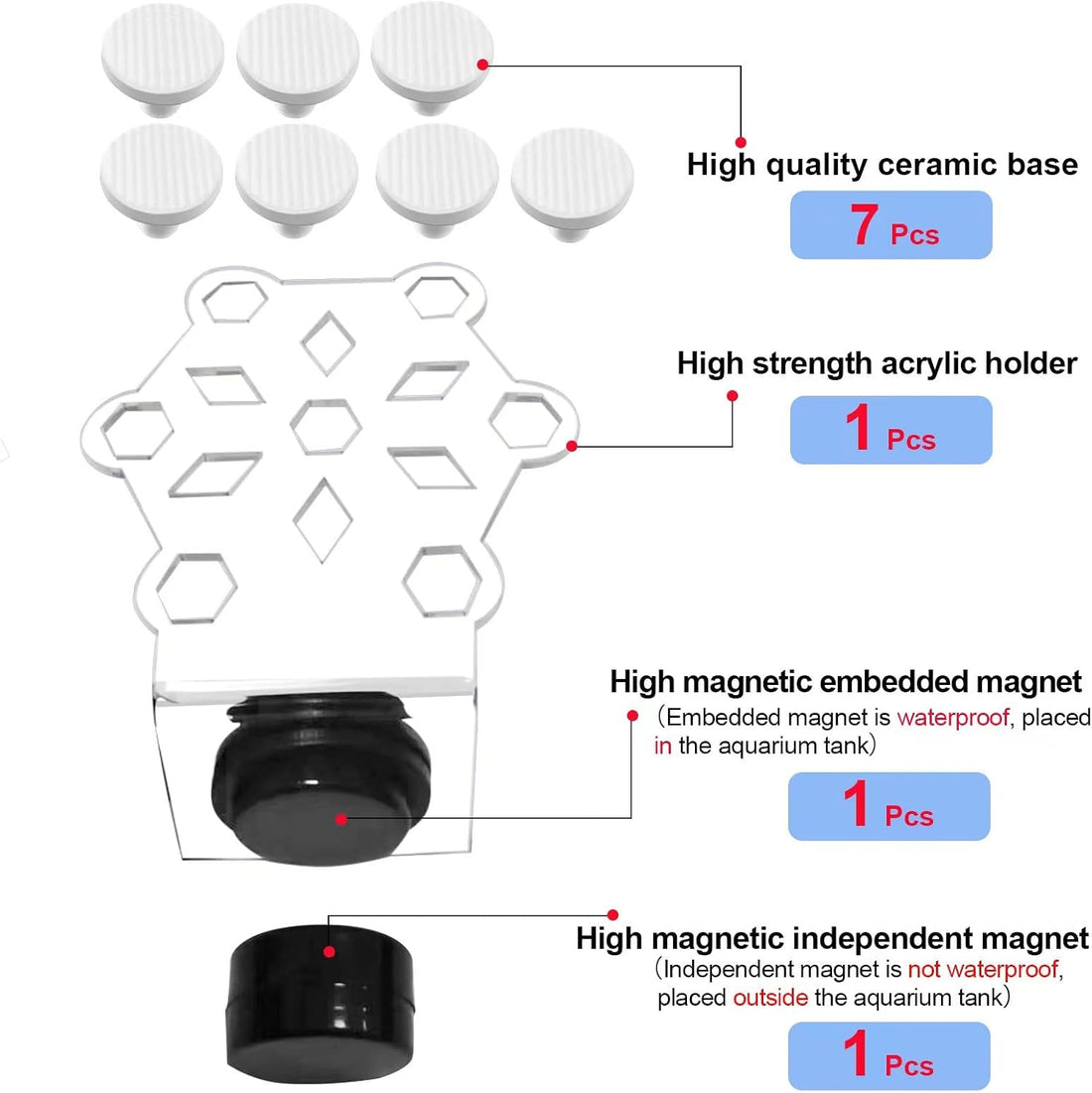Coral frag Magnetic Holder, Magnetic Coral frag Plug Holder，Magnetic