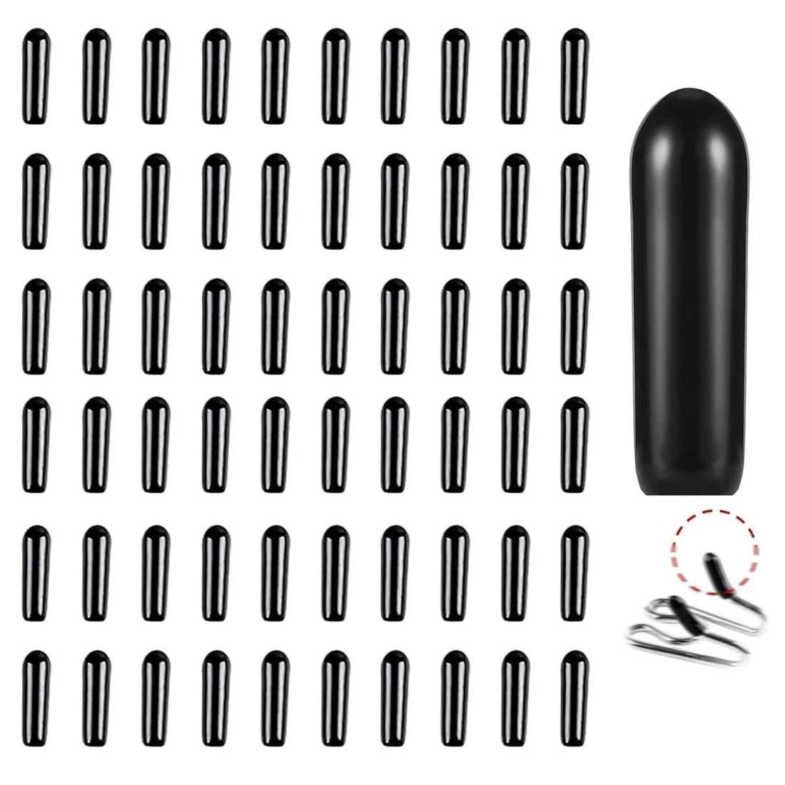 WOSKAR Prong Collar Covers, Vinyl Comfort Prong Tips for 2.25mm-4.0mm