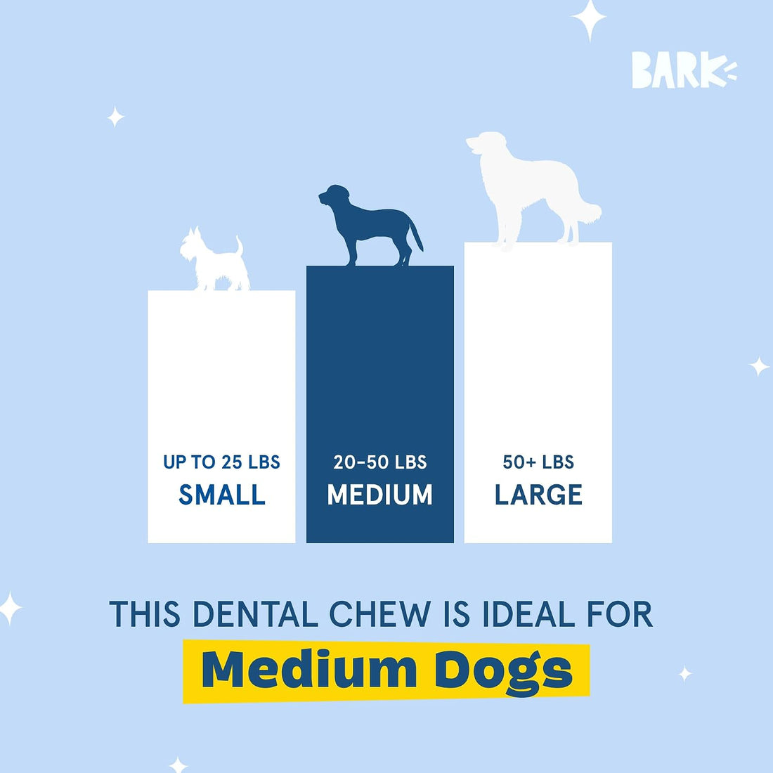 BarkBox Bright Dog Dental Chew Sticks - for Medium Breeds (25-50 lbs)