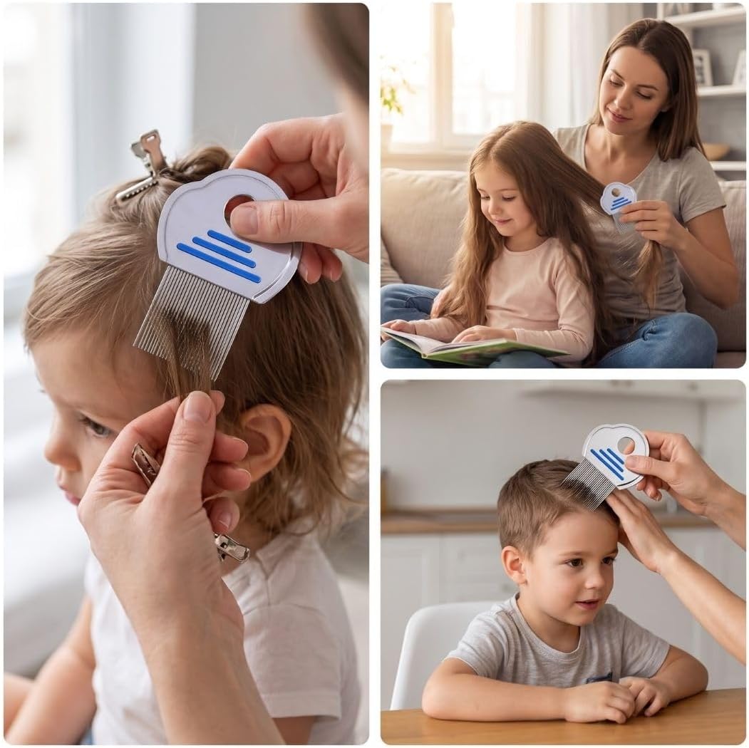Flea Comb for Dogs Cats & Humans | Lice Comb & Nit Removal Comb