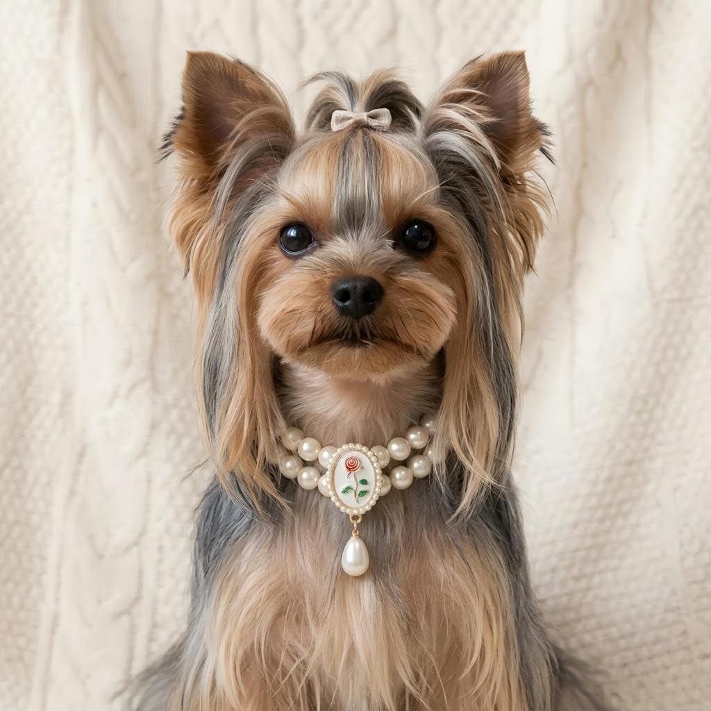 MITOCAPY Dog Collar,Handmade Cat Necklace Jewelry for Small Dogs Puppy