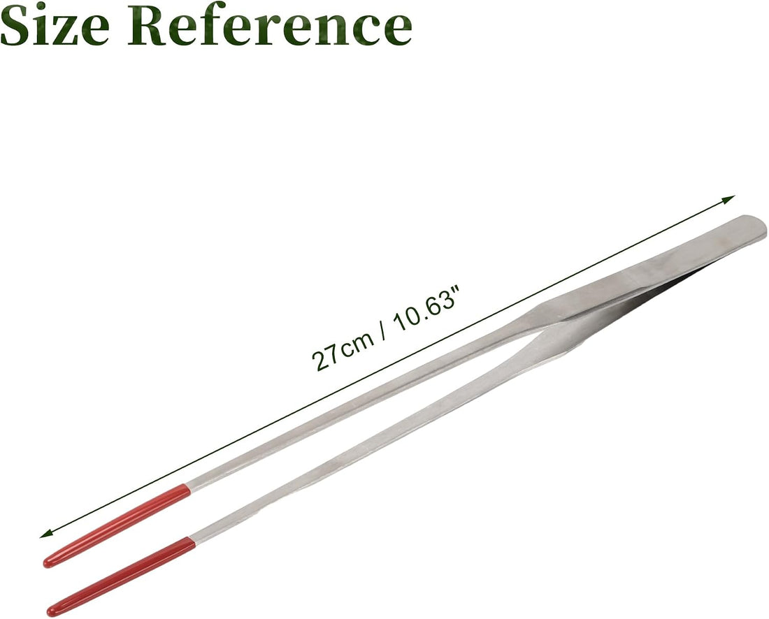 10.63" L Aquarium Straight Feeding Tweezer for Feeding with Red