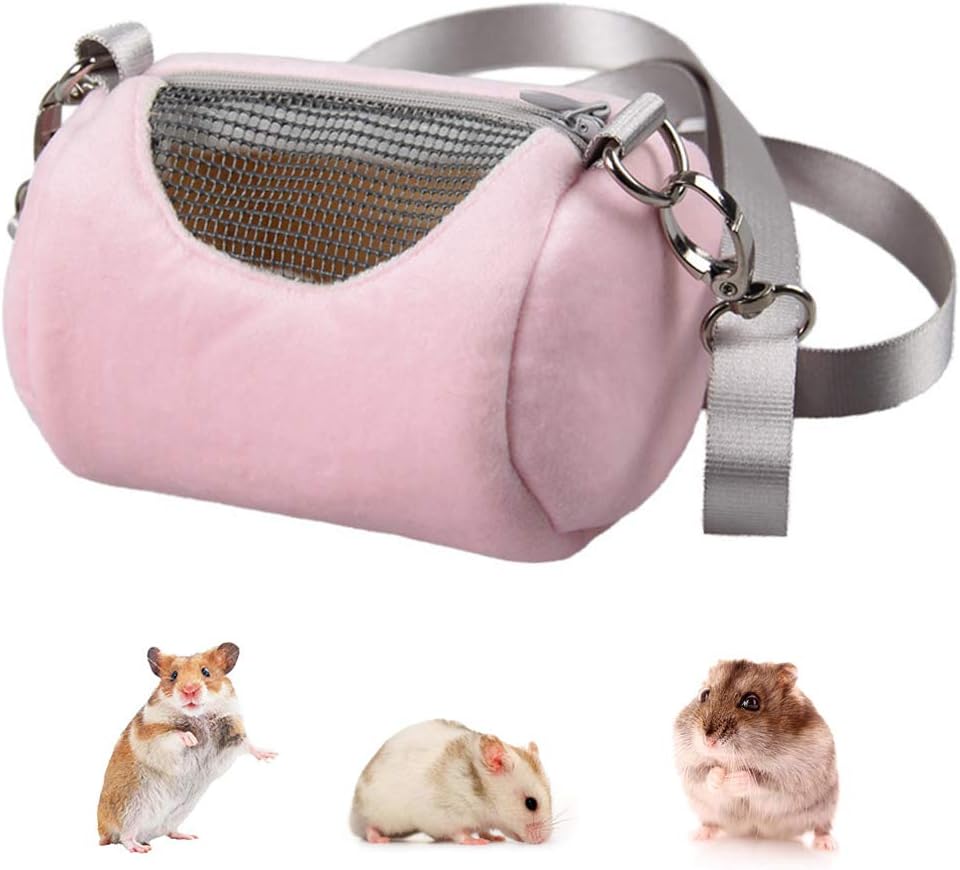 Hamster Carrier Bag Portable Outdoor Travel Handbag with Adjustable