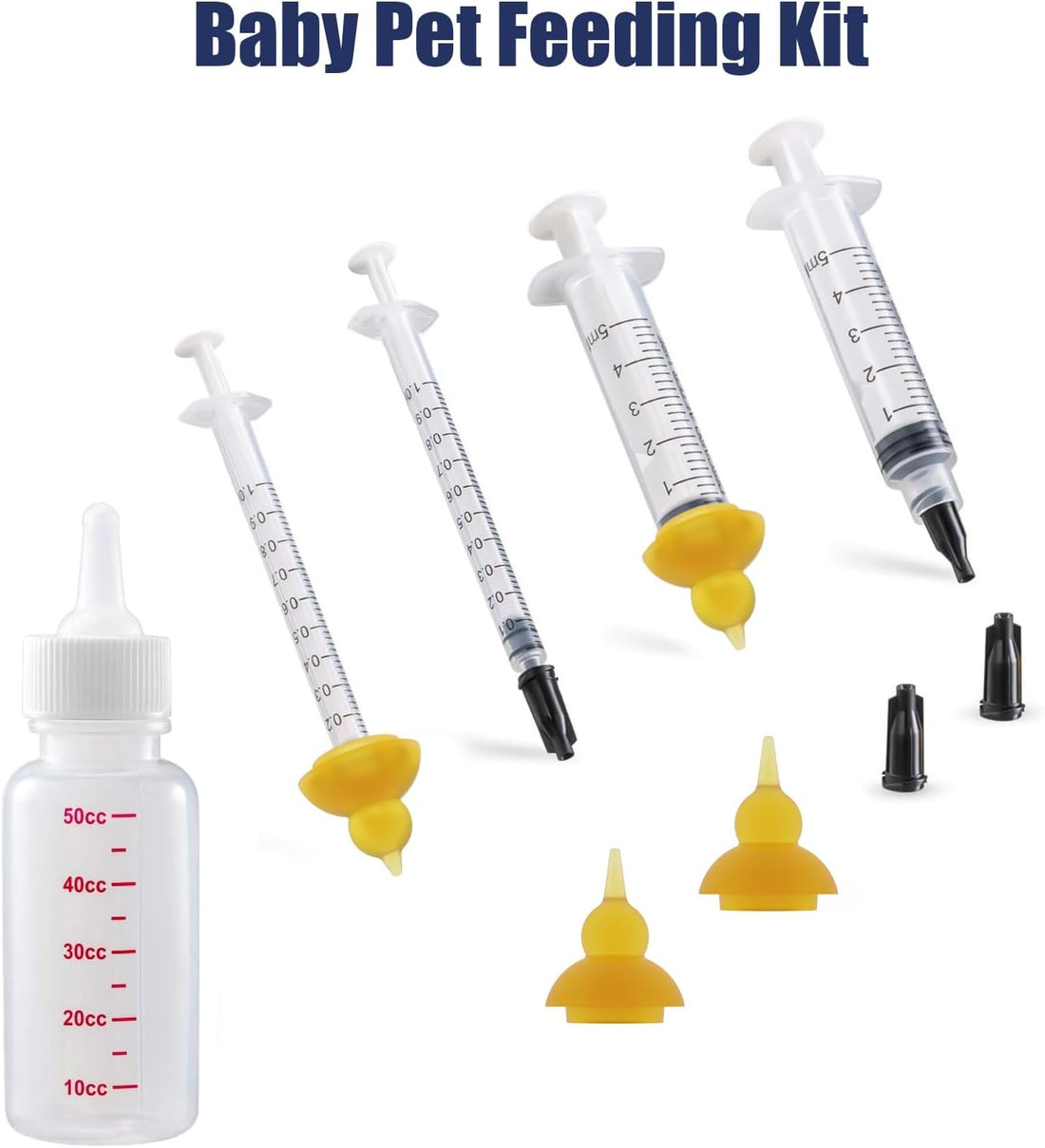 Kitten Bottle Feeding Kit, Newborn Nursing Bottle with Silicone